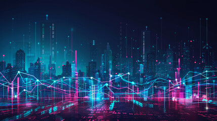 Poster -  futuristic background with spots