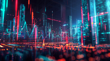 Poster -  futuristic background with spots