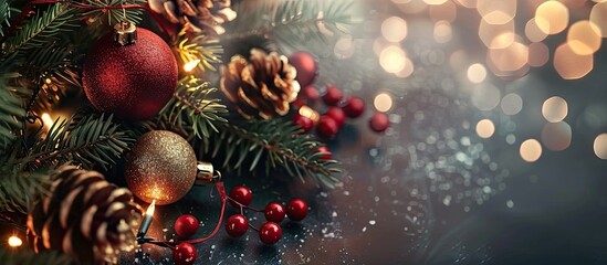 Poster - Festive Christmas setting with space for text in the image.