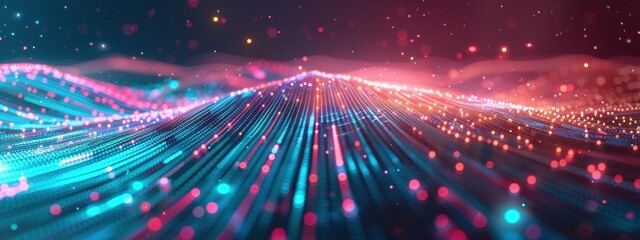 Poster - Reflective array, holographic beamforming, dark background, futuristic technology