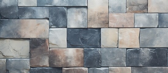 Leinwandbilder - Stone tile pattern background with complimentary copy space image for product or advertising designs.