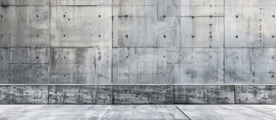 Canvas Print - A concrete wall with a textured gray surface suitable for displaying images or text; ample copy space available.