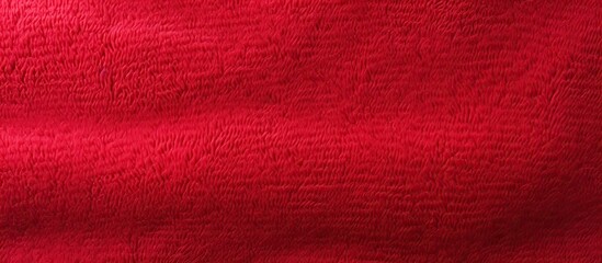 Poster - Rectangular red felt fabric texture background isolated on white with copy space image.
