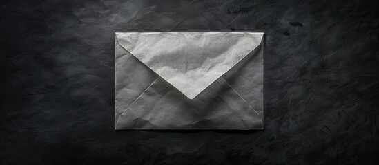 Sticker - Envelope like a parchment cast in white juxtaposed against a backdrop as dark as the night, merge to create a striking copy space image.