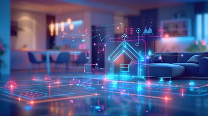 Poster - Smart home network with robust security, reliable and protected.