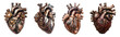 © PNGSTOCK - A human heart with a steampunk design, isolated