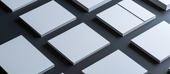 Aufkleber - Business cards in a stack with a blank area for writing with a copy space image.