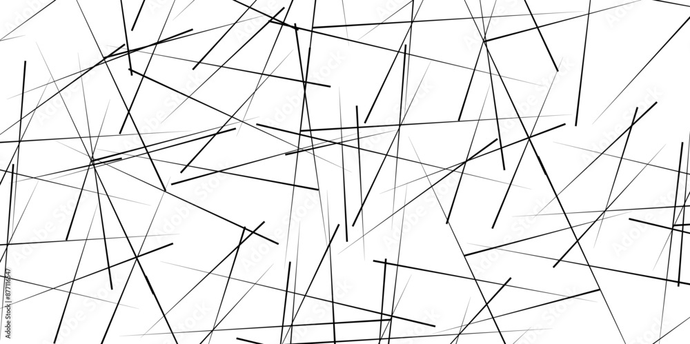 Trendy random diagonal lines image. Random chaotic lines. Diagonal black lines background. Abstract geometric pattern. image idea.