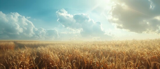 Aufkleber - Cornfield backdrop with ample copy space image.