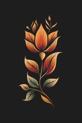 Wall Mural - a floral design logo