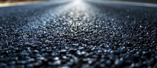Aufkleber - Selective focus on asphalt road texture with copy space image achieved