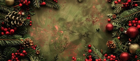 Poster - Festive backdrop with a copy space image for Christmas.