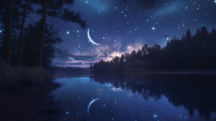 night in the forest