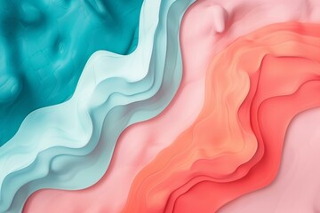 Wall Mural - Vibrant and modern abstract colorful wave background with seamless pattern and smooth flowing design in vibrant pink. Blue. And turquoise colors. Perfect for digital art. Graphic design