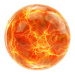 © ceren - Orange electric ball isolated on transparent or white background