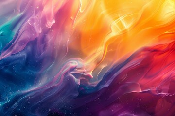 Poster - Vibrant and dynamic digital artwork featuring a swirling, colorful, and abstract cosmic nebula design, perfect for use as a wallpaper or background