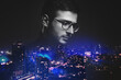 © blackday - Double Exposure of Man and Cityscape at Night