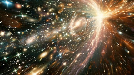 Wall Mural - cosmic symphony: an artistic interpretation of the vast expansion of the universe