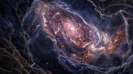 Wall Mural - Cosmic Odyssey: Visualizing the Vastness of the Expanding Universe