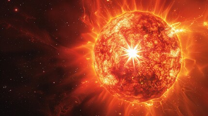 Wall Mural - Cosmic Majesty: Captivating Image of a Red Giant Star in its Final Glorious Stage