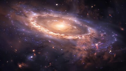 Wall Mural - Cosmic Elegance: Gravitational Lensing in a Distant Galaxy