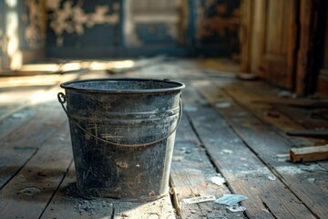 Sticker - Old Rusty Bucket in Abandoned House