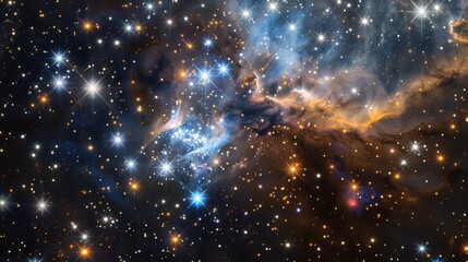 Wall Mural - Illuminating the Universe: Enchanting Stellar Nursery with New Stars Forming