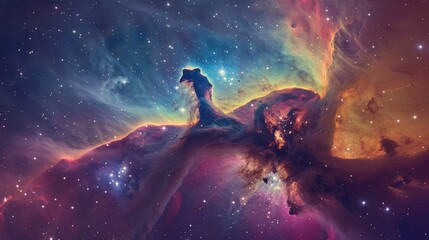 Wall Mural - Majestic Horsehead Nebula: Stellar Beauty in Orion Constellation