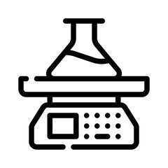 laboratory balance line icon