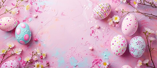 Aufkleber - Easter themed background with copy space image