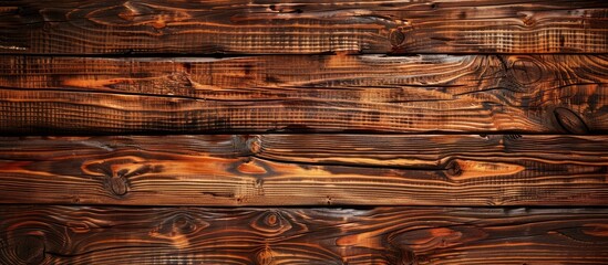 Aufkleber - Background with a texture of brown wood ideal for adding text to the copy space image