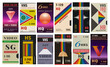 © Aleksandr - VHS cassette retro multimedia entertainment television cinema cover design template set vector