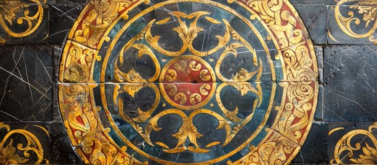 Aufkleber - Ancient floor ornament with copy space image