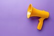 © Mosy Studio - Yellow megaphone on purple background