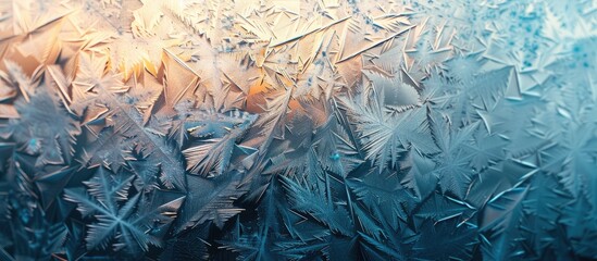 Poster - Ice covered window with copy space image