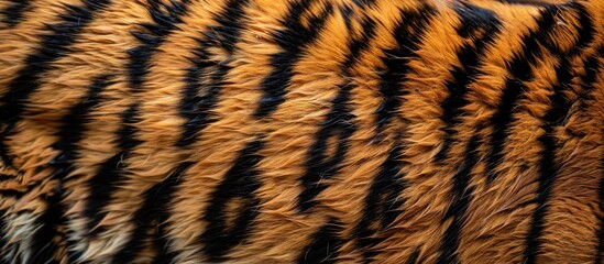 Aufkleber - Tiger s coat showing distinctive stripes in compelling copy space image