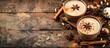 © vxnaghiyev - Indian masala tea with milk spices like cardamom cinnamon and star anise sweetened with cane sugar on a wooden background with copy space image