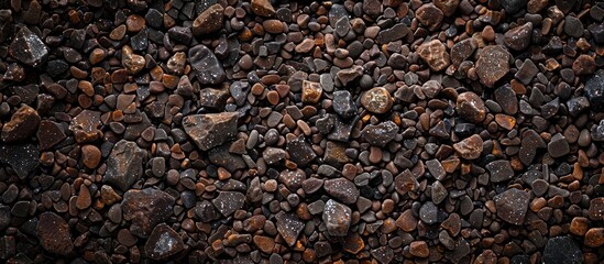 Leinwandbilder - Granular dark brown close up for backgrounds and textures suited for copy space images