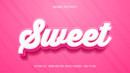 Poster - Sweet editable text effect, simple text style