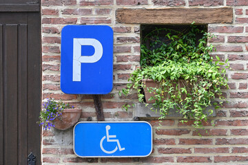 Poster - parking handicapé