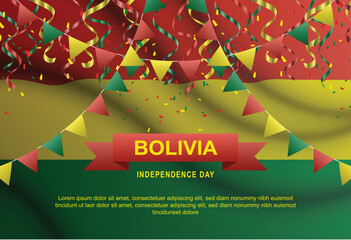 Wall Mural - Bolivia Independence Day background.