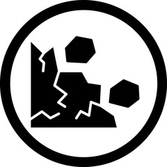 Sticker - Avalanche Glyph Black Icon