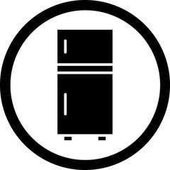 Sticker - Fridge Glyph Black Icon