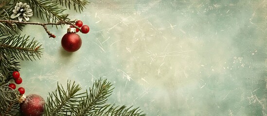 Poster - Vintage colored background perfect for Christmas holidays with space for text or images. with copy space image. Place for adding text or design