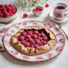 Sticker - raspberry galette