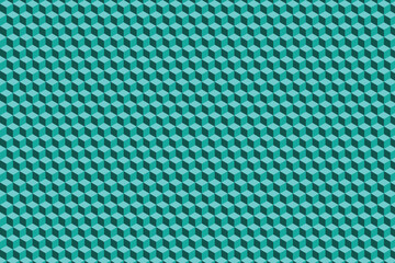 Poster - green geometric box pattern,Isometric cube pattern