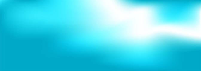 Poster - Blue gradient background. Abstract blurred holographic blue sky gradient creative backdrop. Abstract minimalist vibrant colore gradation background. Vector illustration.