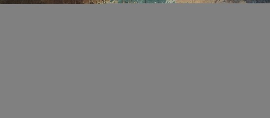 Poster - Wooden board with a box on top against a wallpaper backdrop for educational or business pictures featuring a copy space image for product or package presentations