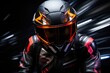 © Dalmir - A colorful illustration of a motorcyclist with a helmet., generative IA