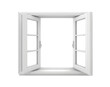 © Areerat - White open window isolated on transparent background.